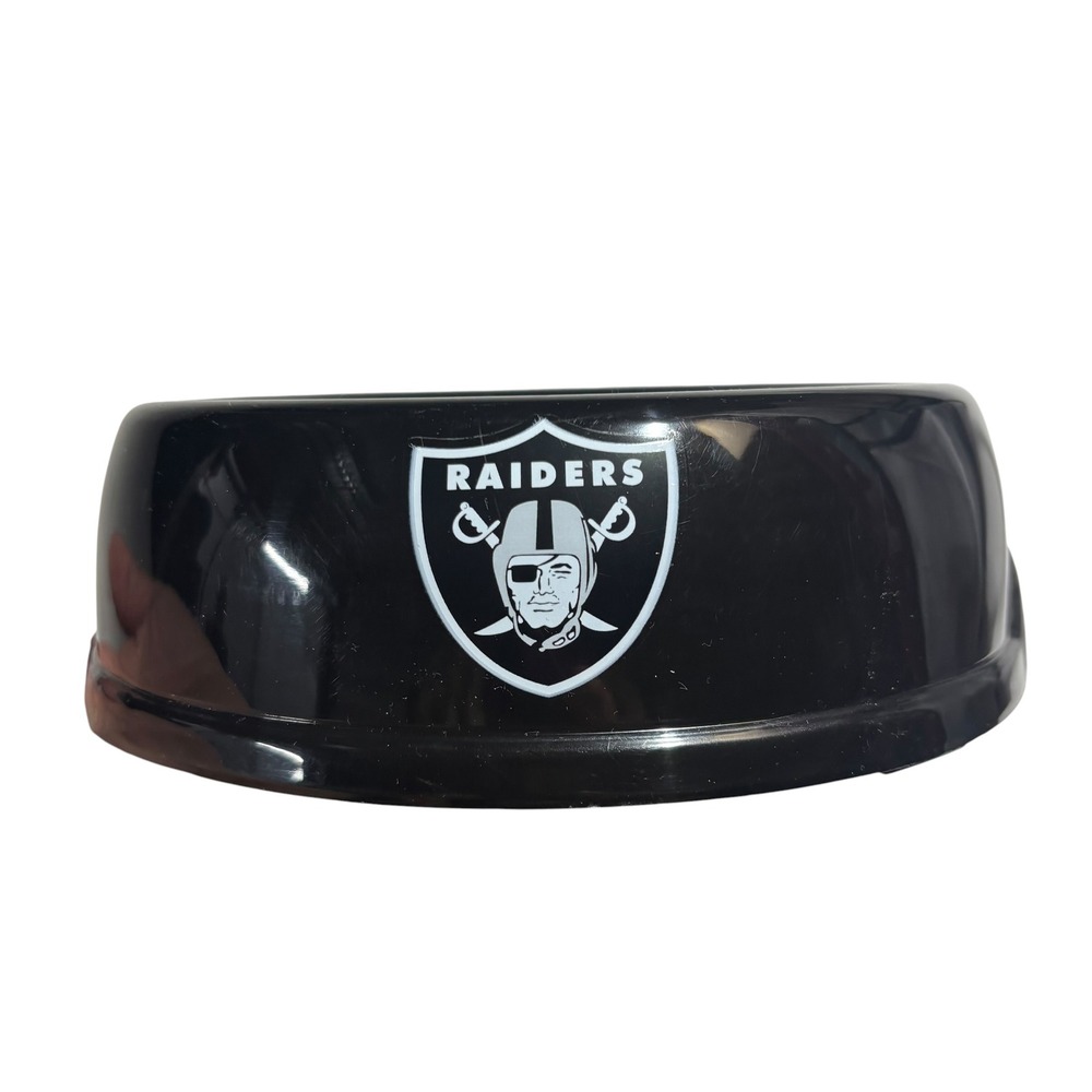 NFL Las Vegas Raiders Pets First Dog‎ Bowl Black Melamine Non-Slip NFLNA10075